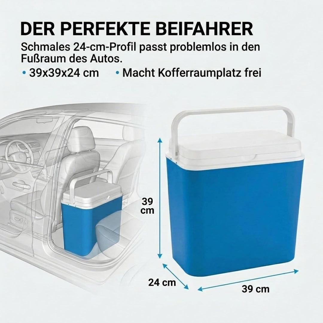 LINDER LEX Kühlbox Thermobox Warmhaltebox Picknick Camping 24 Liter Isolierbox bis zu 9 Stunden kühl