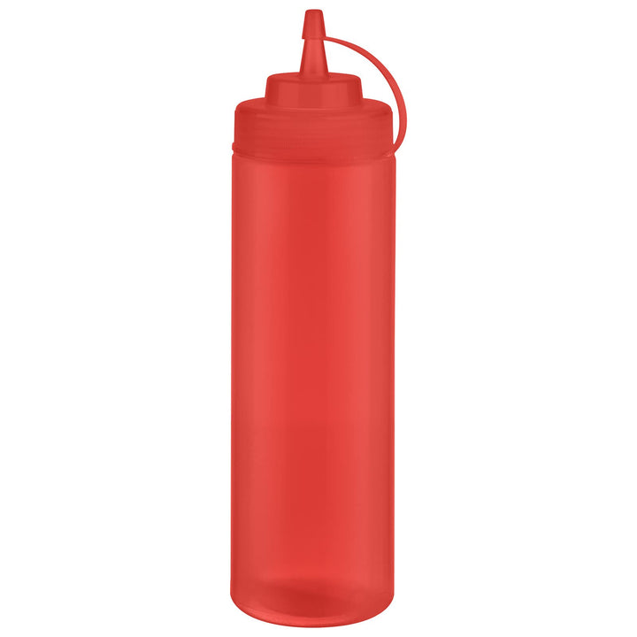 APS Quetschflasche, 6er Set Ø 7 cm, H: 26,5 cm, 760 ml Polyethylen, rot mit Schraubdeckel mit Versch