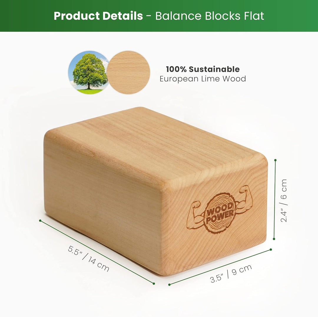 WOODPOWER BalanceBlocks - I Handstand-Klötze &amp; Yoga Block in einem - unterstütze Deine Handgelenke b