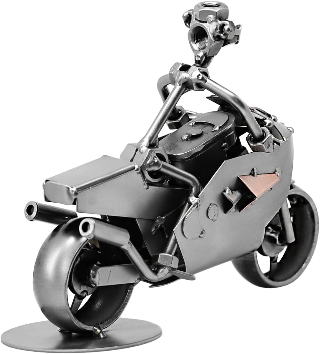 metalman24 Schraubenmännchen Motorrad Rennmotorrad I Handarbeit I Geschenkidee I Metallfigur I Metal