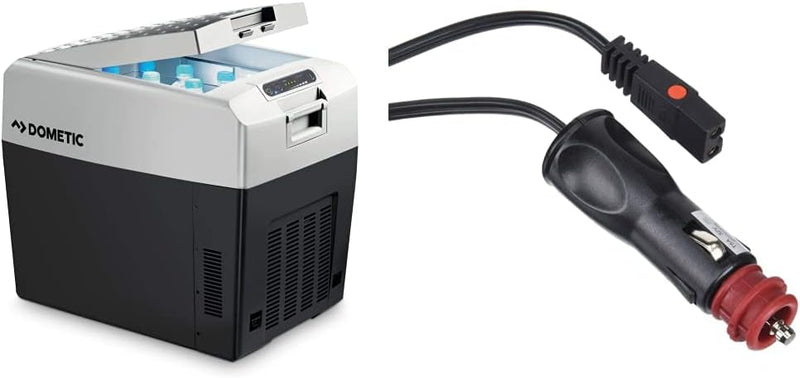 DOMETIC TropiCool TCX 35 - tragbare elektrische Kühlbox, 33 Liter, 12/24 V und 230 V für Auto, Grau