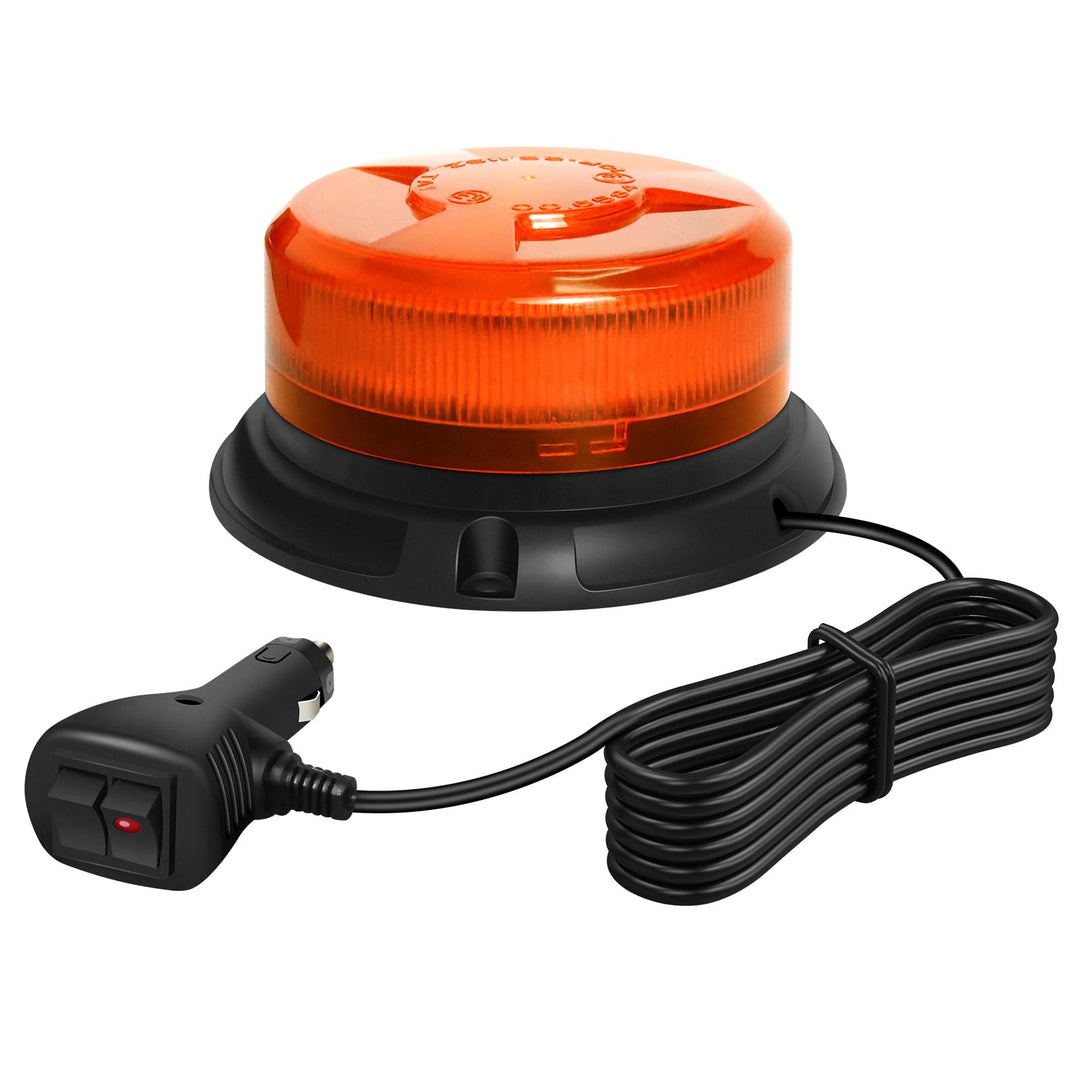 Dinfu LED Rundumleuchte led warnleuchte, 12V-24V Gelb Warnlicht mit magnetischem und 9 Modes für KFZ