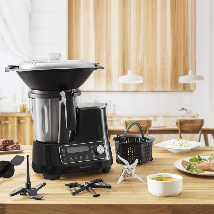 Moulinex HF4568 Clickchef Multifunktions-Küchenmaschine | 12 Geschwindigkeiten + Pulse | 5 Automatik