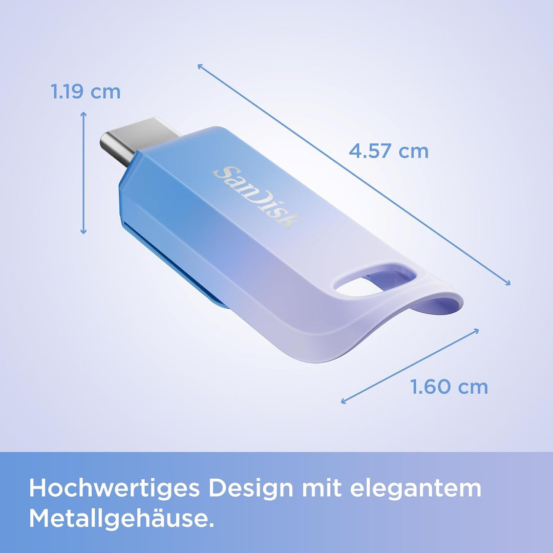 SanDisk Creator USB-C Flash Drive 256 GB (Für Computer, Tablets & Smartphones, USB Type-C, Bis zu 40