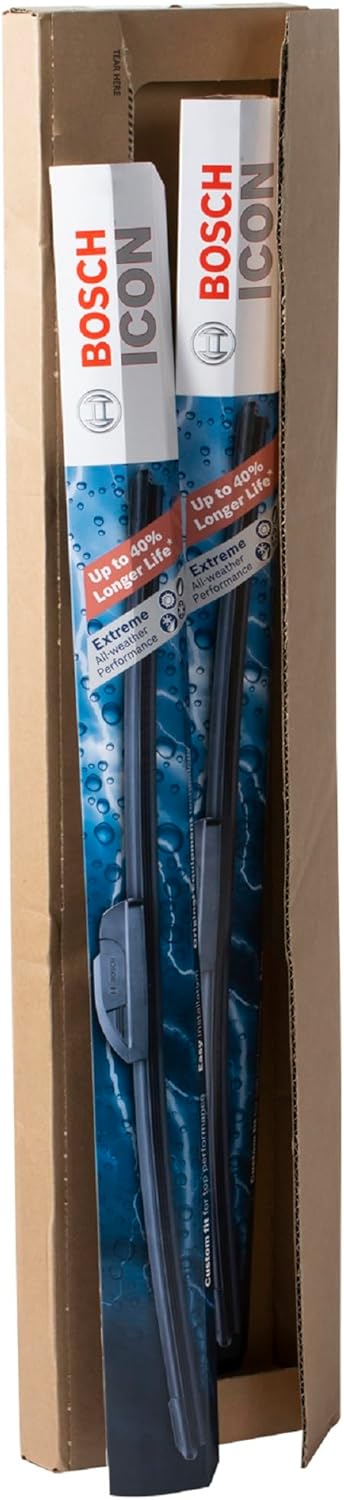 Bosch 26A16A ICON Beam Wischerblätter – Fahrer- und Beifahrerseite – Set mit 2 Blättern (26 A &amp; 16 A