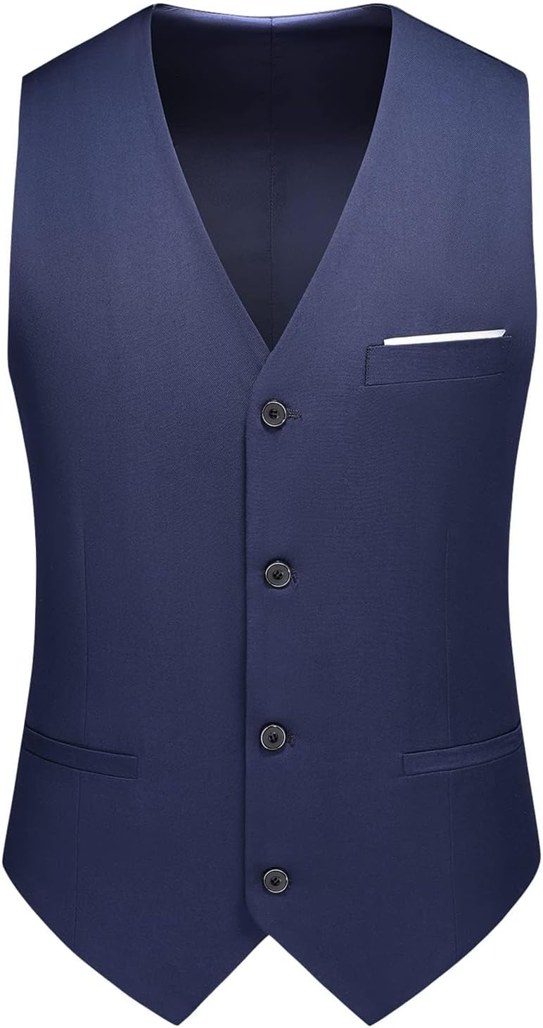 KUDMOL Herren 3-Stücke Anzug Business EIN Knopf Smoking Anzug für Männer Smoking Klassische Blazer W