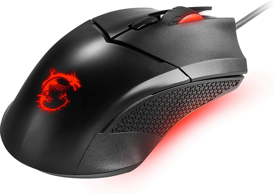 MSI Clutch GM08 Gaming Maus (kabelgebunden, PAW-3519 Sensor, 200-4200 DPI, 6 Tasten, schwarz, RGB Li