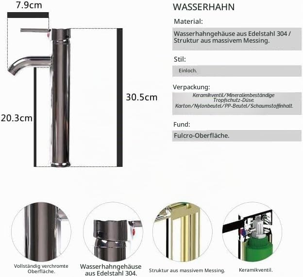 YU YUSING Badmöbel Set Waschbeckenunterschrank Badezimmerschrank mit Waschbecken Unterschrank Spiege