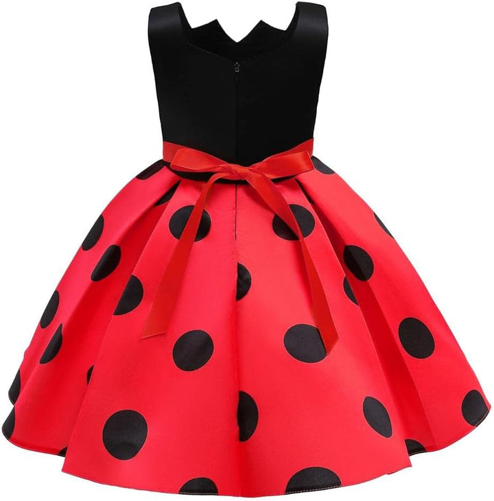Lito Angels Marienkäfer Ladybug Kleid Kostüm Verkleidung Kleinkind Mädchen Grösse 2-11 Jahre Rot (mi