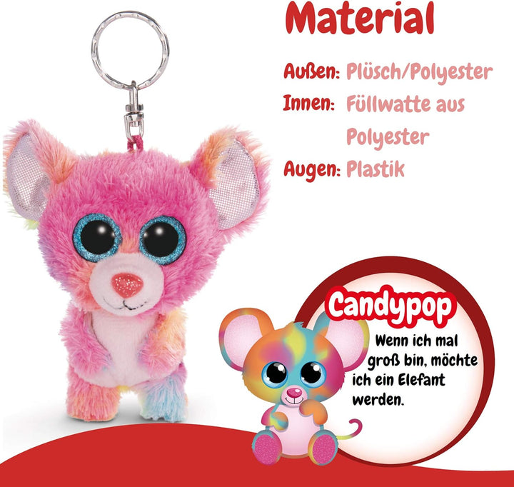 NICI Glubschis: Das Original – Glubschis Schlüsselanhänger Maus Candypop 9 cm – Maus Kuscheltieranhä