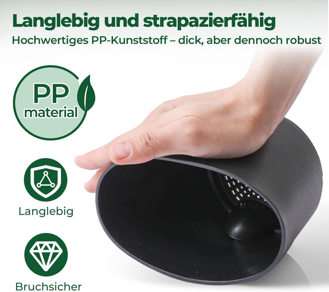 T4U 20cm Kunststoff Blumentopf mit Bewässerungssystem, 6er-Set Selbstbewässerung Übertopf mit Unters