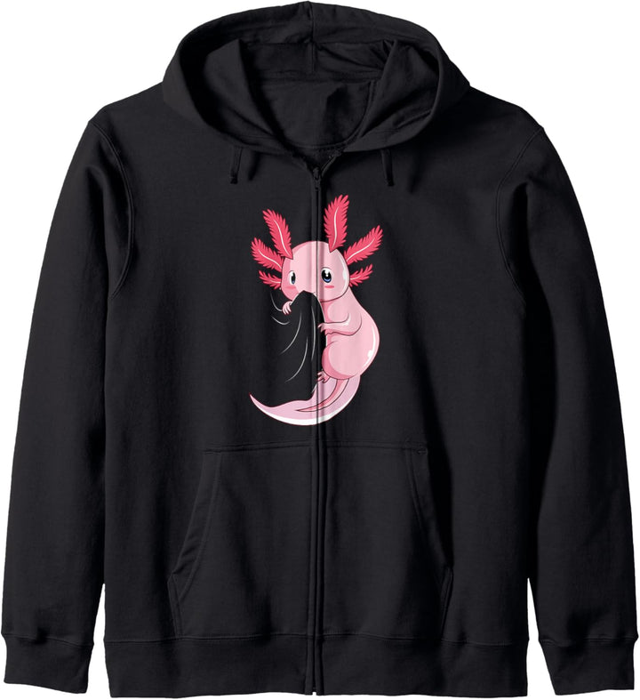 Axolotl Salamander Kinder Frauen Mädchen Kapuzenjacke