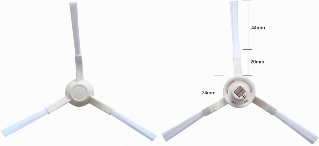 JoyBros Zubehör Ersatzteile für Vacuum-Mop 2S Vacuum Mop Pro 4 Wischtücher 2 Hauptbürsten, 4 Seitenb