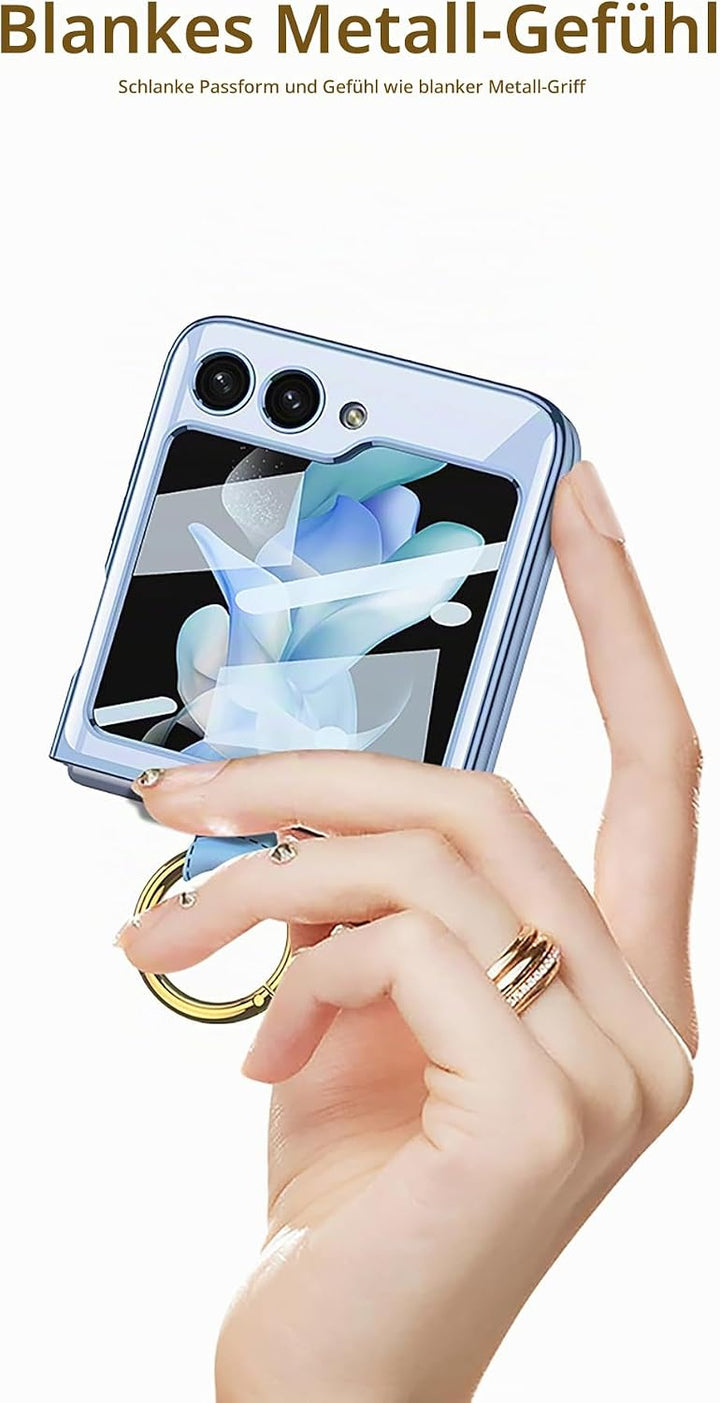 CeeEee Hülle für Samsung Z Flip 5 Transparent Handyhülle Stossfest Dünn Klappbar Case für Galaxy Z F