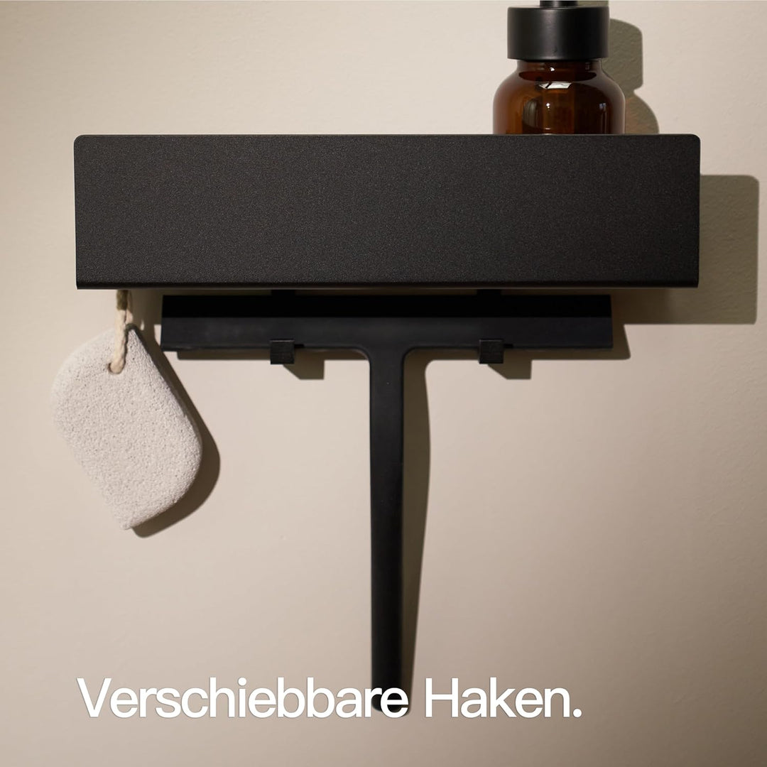 Designfabrik Hamburg Duschablage ohne Bohren | Badezimmer Regal | Badregal | Duschregal ohne Bohren