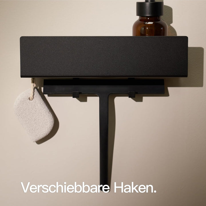 Designfabrik Hamburg Duschablage ohne Bohren | Badezimmer Regal | Badregal | Duschregal ohne Bohren