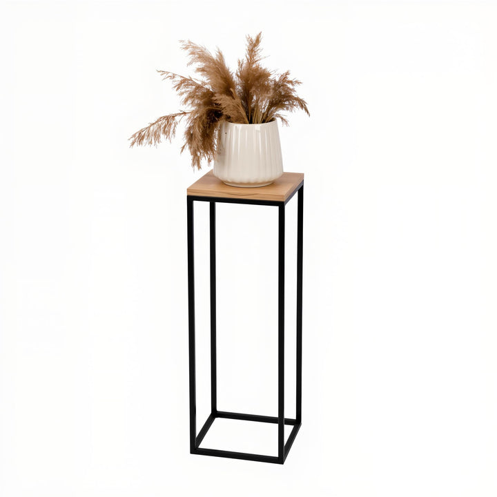 Pflanzenständer Craft - 24x24x70cm - Farbe Schwarz - für Zimmerblumen - Metallregal - dekorativer Ti