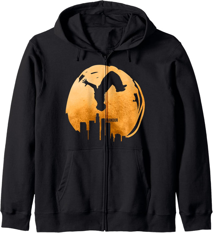 Urbanes Traceurs Design Parcour Pakour free running Motive Kapuzenjacke