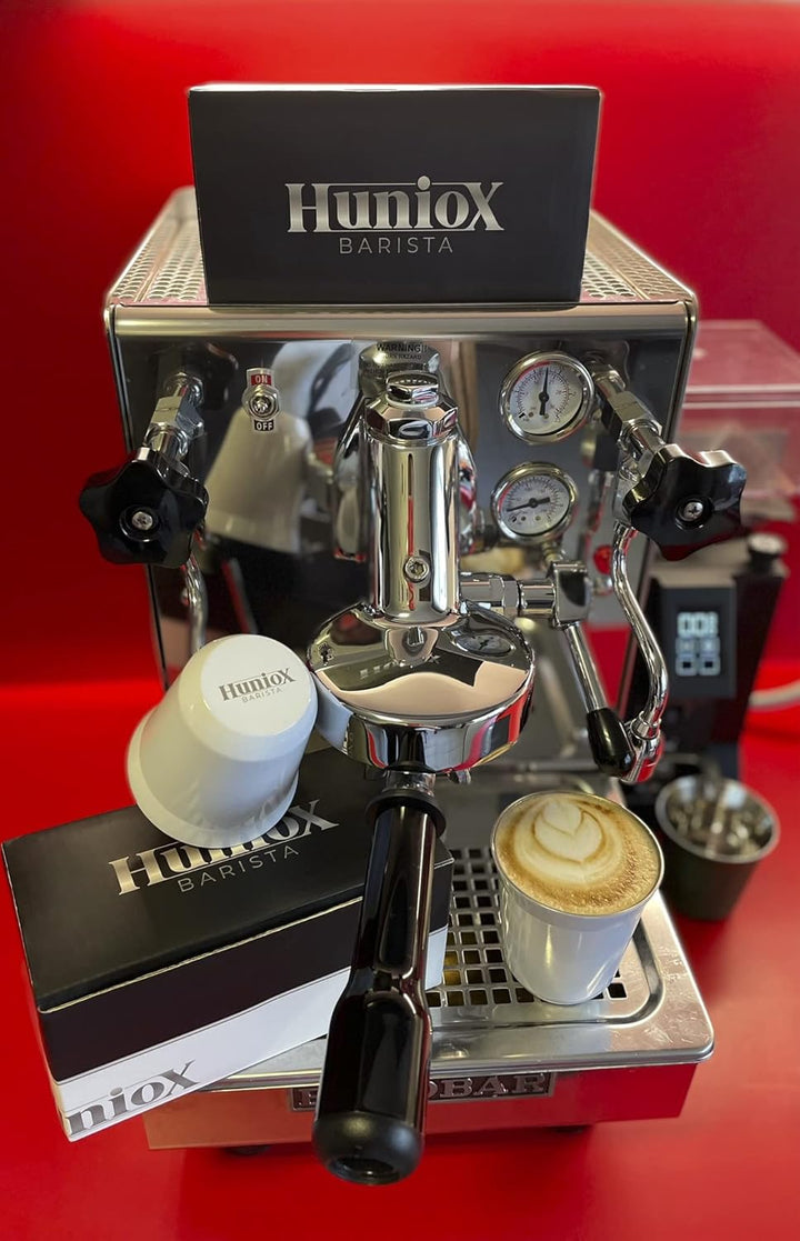 Huniox® 2 x 160 ML Doppelwandige Gläser - Espresso Tassen - Edelstahlbecher - Espressotassen 2er Set