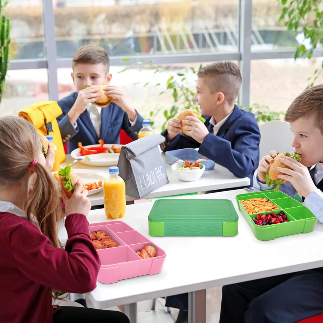 IJIAMY Brotdose Kinder mit Fächern, 1300ml Jausenbox Kinder, Auslaufsicher Bento Box, Lunchbox Kinde