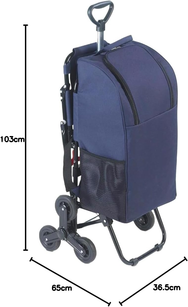 Avilia Einkaufstrolley mit klappbarem Sitz – maximale Manövrierbarkeit und Komfort | 3-Rad-System, T