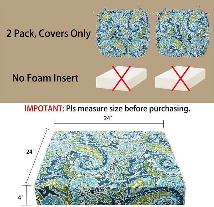 Magpie Fabrics Ersatz-Kissenbezug für drinnen und draussen, 2 Stück, wasserabweisender Schonbezug mi
