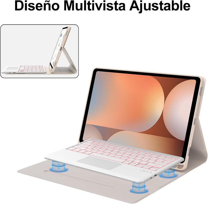 IVEOPPE Tastatur für Samsung Galaxy Tab S10 Ultra Con Touchpad, Hülle Tastatur Galaxy Tab S10/S9 Ult