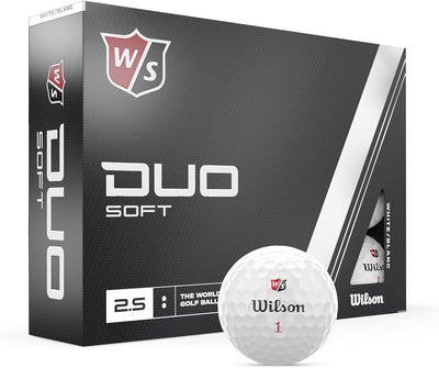 WILSON Staff Duo Golfbälle, weich, 12 Stück Weiss, Weiss