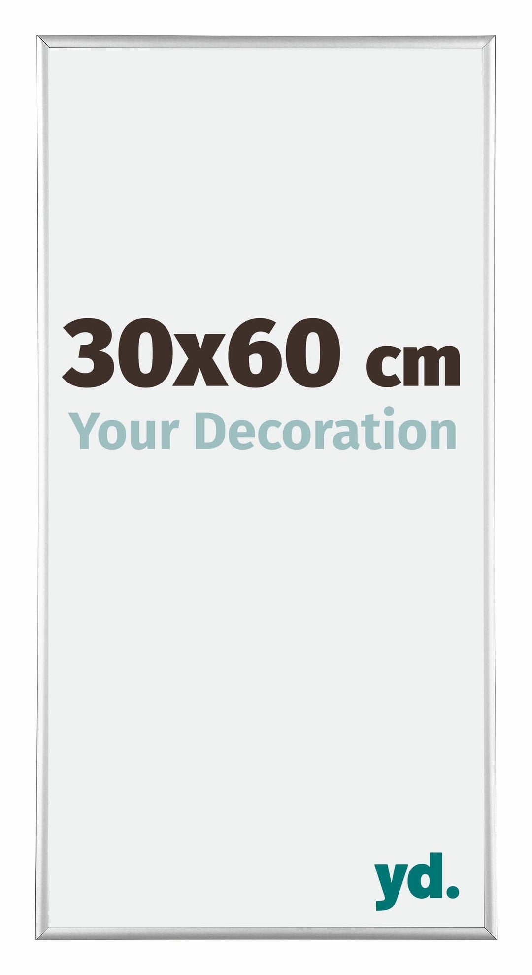 yd. Your Decoration - Bilderrahmen 30x60 cm - Bilderrahmen aus Aluminium mit Acrylglas - Antireflex