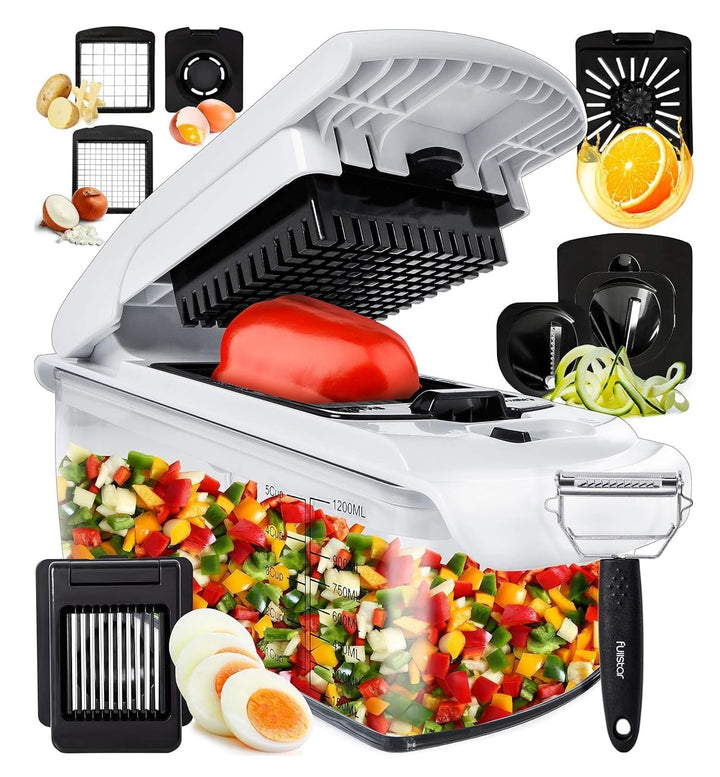 Gemüseschneider Spiralschneider Gemüsehobel - Gemüse Schneider Zwiebelschneider Kartoffelschneider O