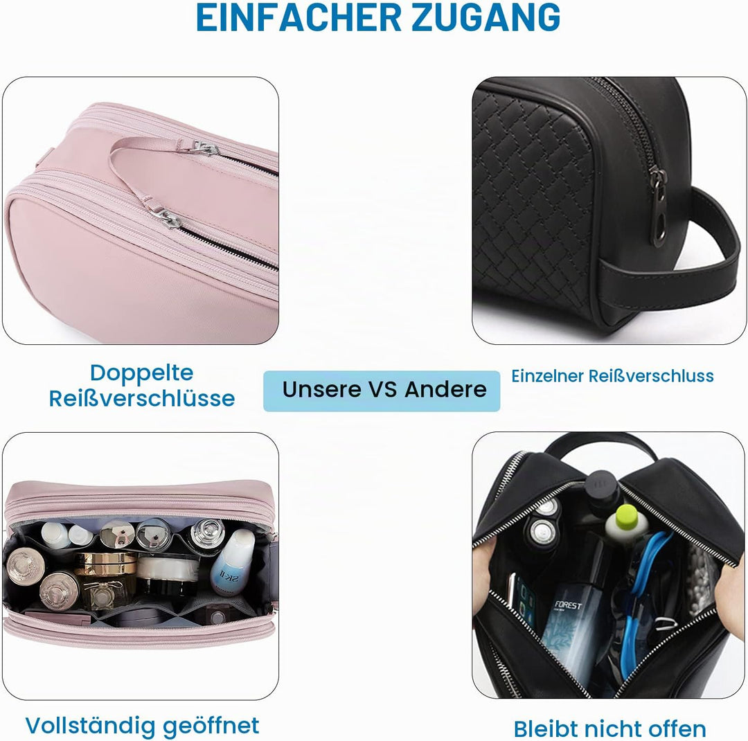 BAGSMART Kulturtasche für Herren,Travel Toiletry Organizer Dopp Kit Wasserabweisende Rasiertasche fü