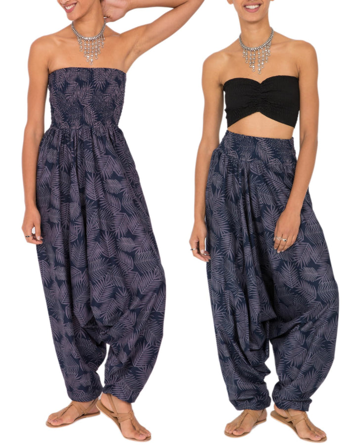 likemary Jumpsuit Damen Sommer – vielseitig tragbarer Einteiler aus Baumwolle – Haremshose mit flies