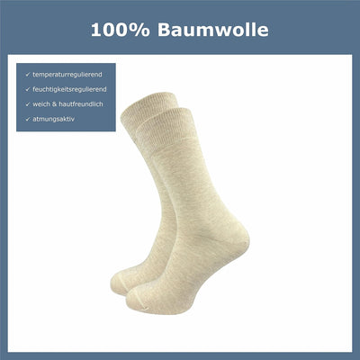 ca·wa·so Herren Socken aus 100% Baumwolle | Reine Baumwollsocken im 10er-Set | Freizeitsocken ohne N