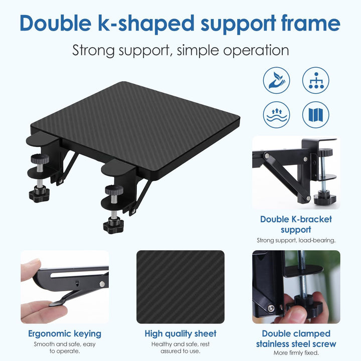 Ergonomische Schreibtisch Verlängerung 30×15cm 90° Faltbare Armauflage Schreibtisch Extender Armlehn