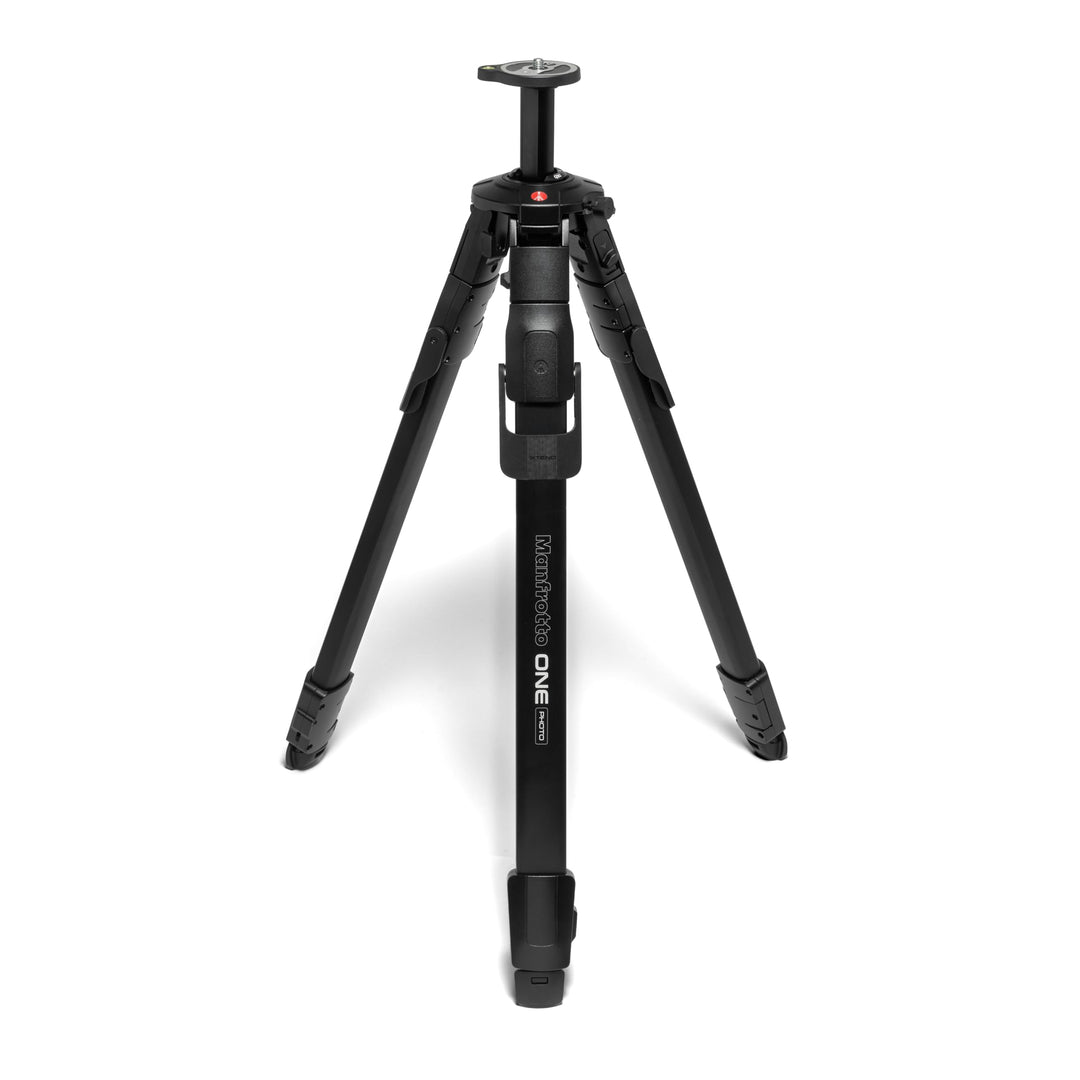Manfrotto ONE Photo, Aluminium-Stativ,12 kg Tragkraft, 90° Horizontalsäule, XTEND-Beine für schnelle