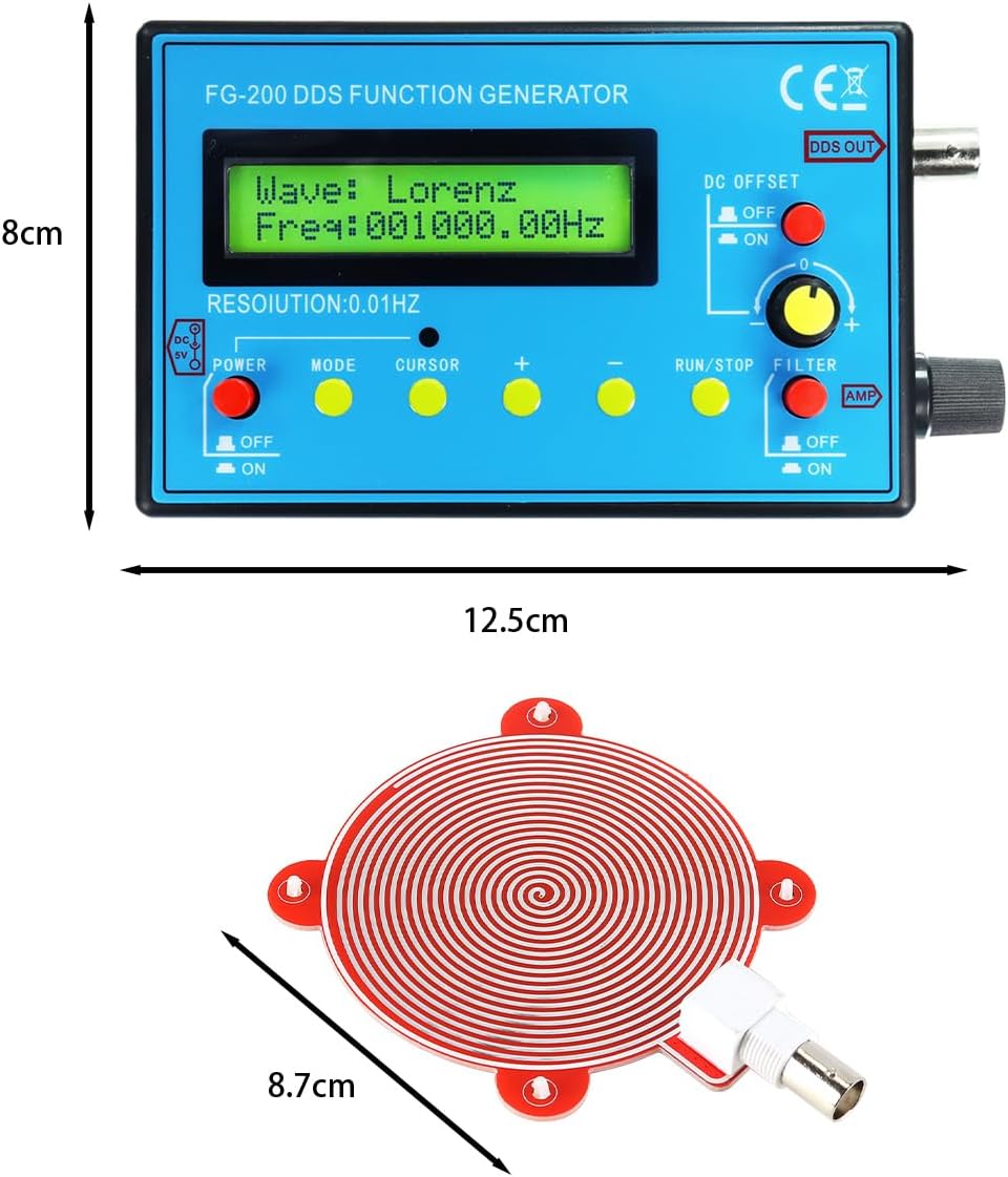 FG 200 DDS Funktionssignalgenerator 0 01Hz 500KHz Signalquellenmodul Für Audiotests