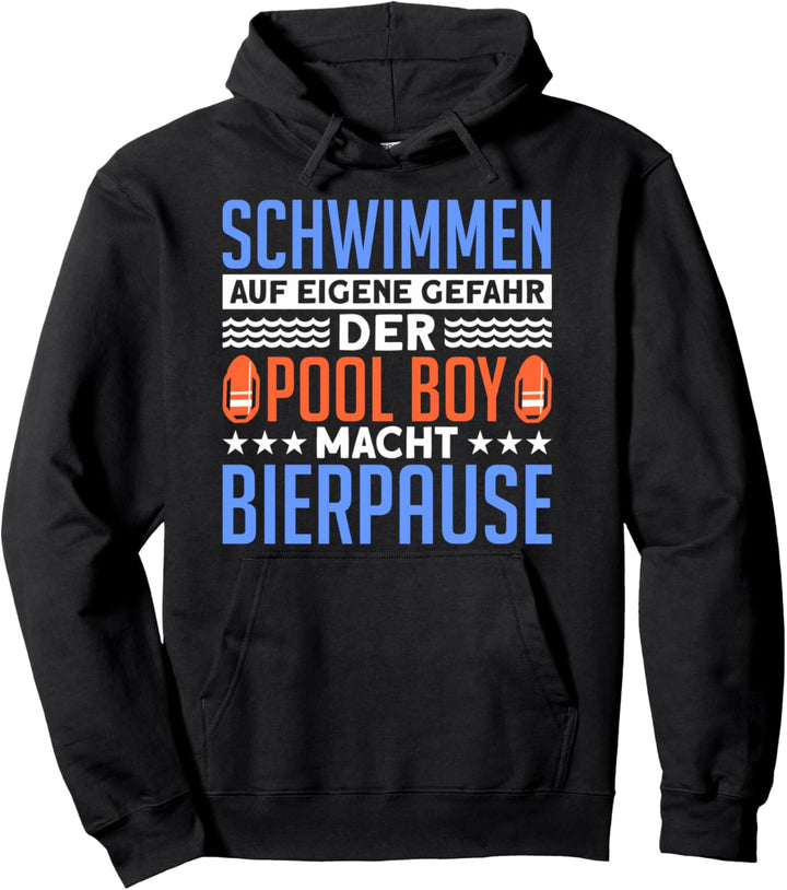 Rettungsschwimmer Schwimmen Auf Eigene Gefahr Bademeister Pullover Hoodie