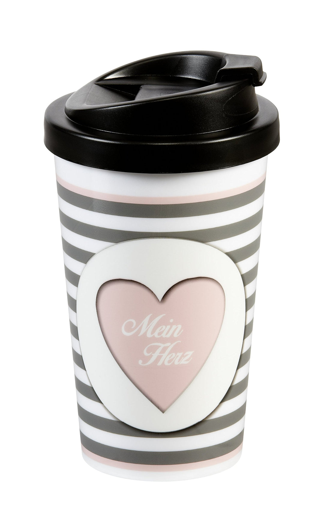 infinite by GEDA LABELS 12559 Coffee to go Becher PP, doppelwandig, Mein Herz