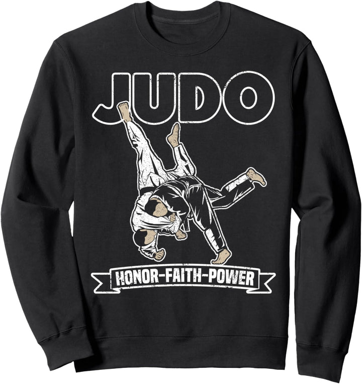 Judo Ehre Glaube und Kraft Selbstverteidigung Judo Kämpfer Sweatshirt