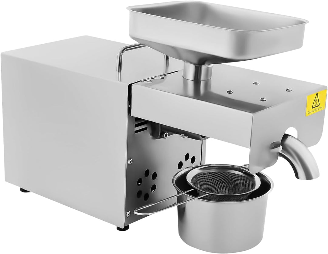 1500W Automatische Ölpresse Maschine Edelstahl Elektrisch Ölpresse mit LCD Anzeige 6-Gang-Smart-Heiz