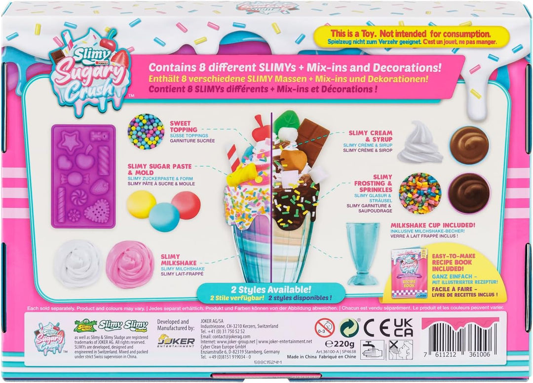 SLIMY Sugary Crush - Milkshack, Slime und Knete Kreativ-Set, Backspiel zum selber Mischen, Formen un
