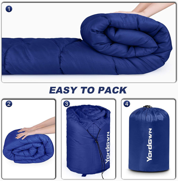 Schlafsack Outdoor Camping für Erwachsene Kinder, Schlafsäcke Sommer Winter 3-4 Jahreszeiten, Decken