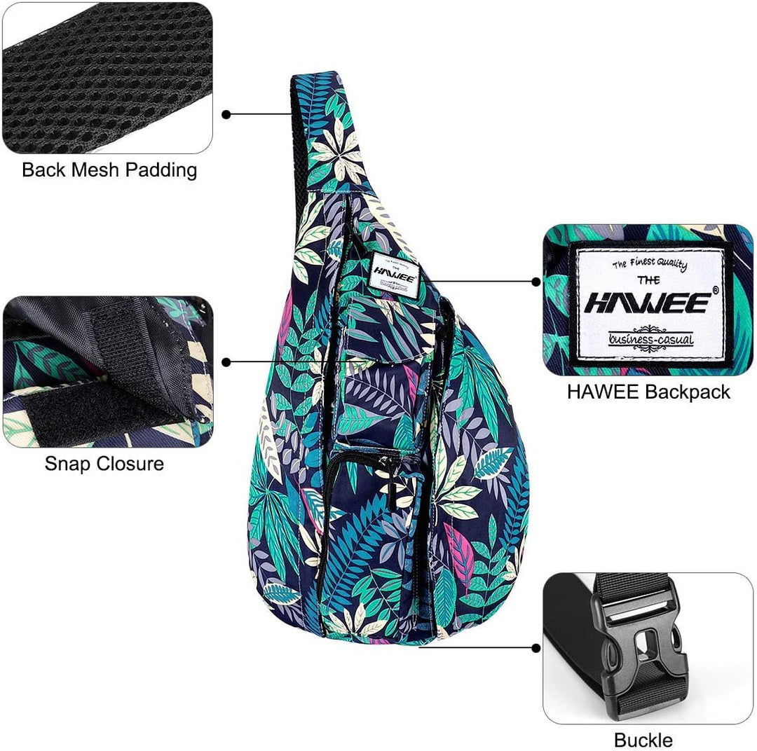 HAWEE Reise Brusttasche Sling Umhangetasche Rucksack Crossbody Schultertasche Daypack Casual für Män