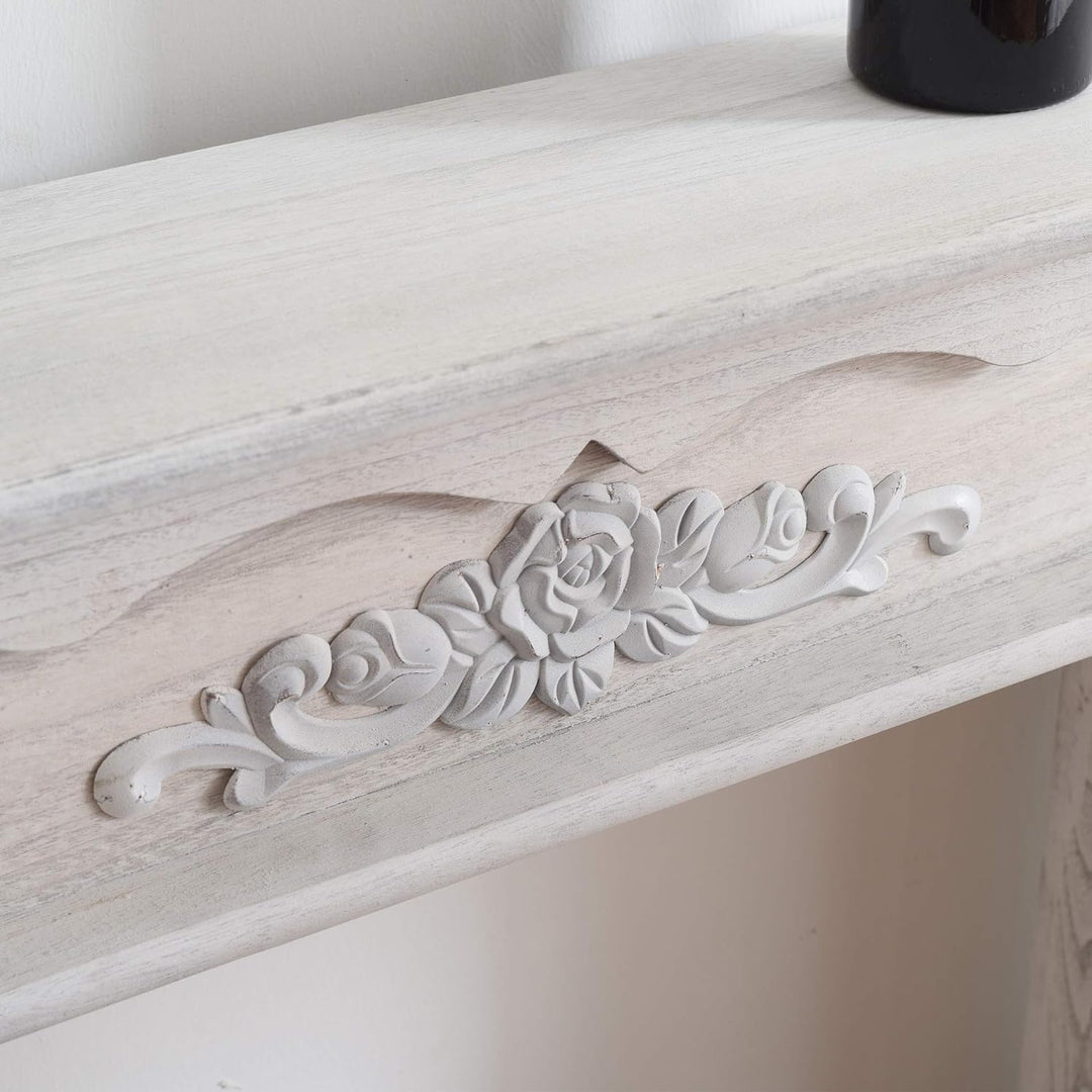 Mobili Rebecca® Verkleidung-Chemineee Rahmen Holz weiss Design Vintage Badezimmer (Cod.
