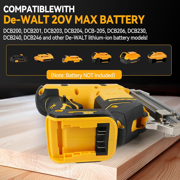 Schnurloser 18GA Brad Nailer kompatibel mit Dewalt 20V MAX Akku, bürstenloser Narrow Crown Stapler m