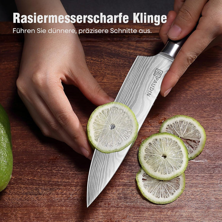 PAUDIN Kochmesser 15 cm Küchenmesser klein scharf profi Messer als Allzweckmesser Fleischmesser Gemü