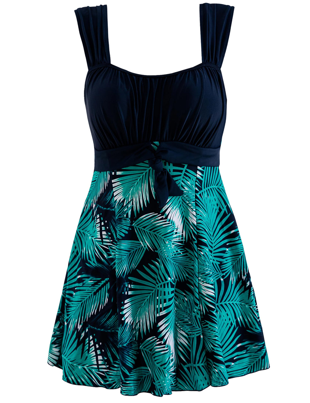 Wantdo Damen Badeanzüge Sommer Bauchweg Tankini Bademode mit Bügel Badekleid Einteiler Schlanke Stra