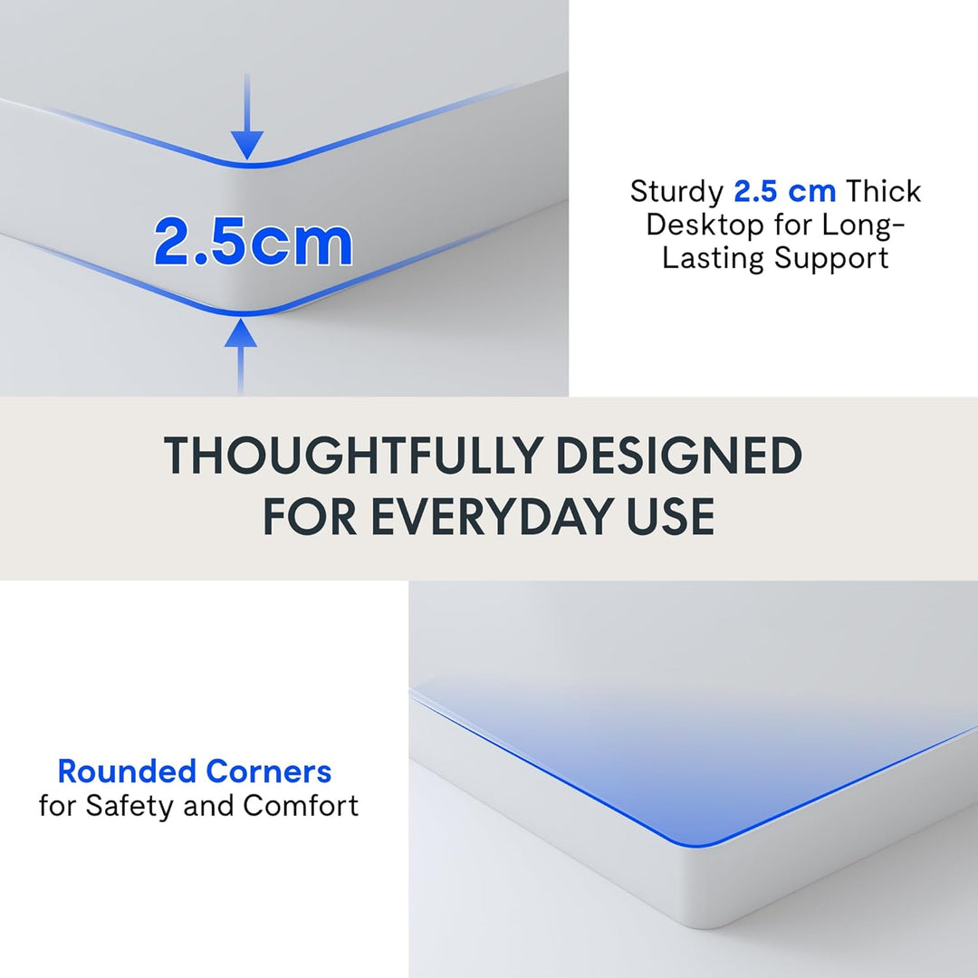 FLEXISPOT stabile Tischplatte 120x80 cm 2,5 cm stark - DIY Schreibtischplatte Bürotischplatte Spanho