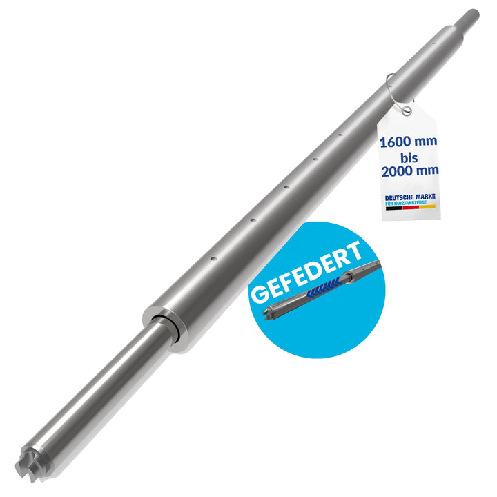 NTG Rundsperrbalken, Sperrstange, Klemmbalken, 1600-2000 mm, Kombizapfen 19/24mm | für Airlineschien