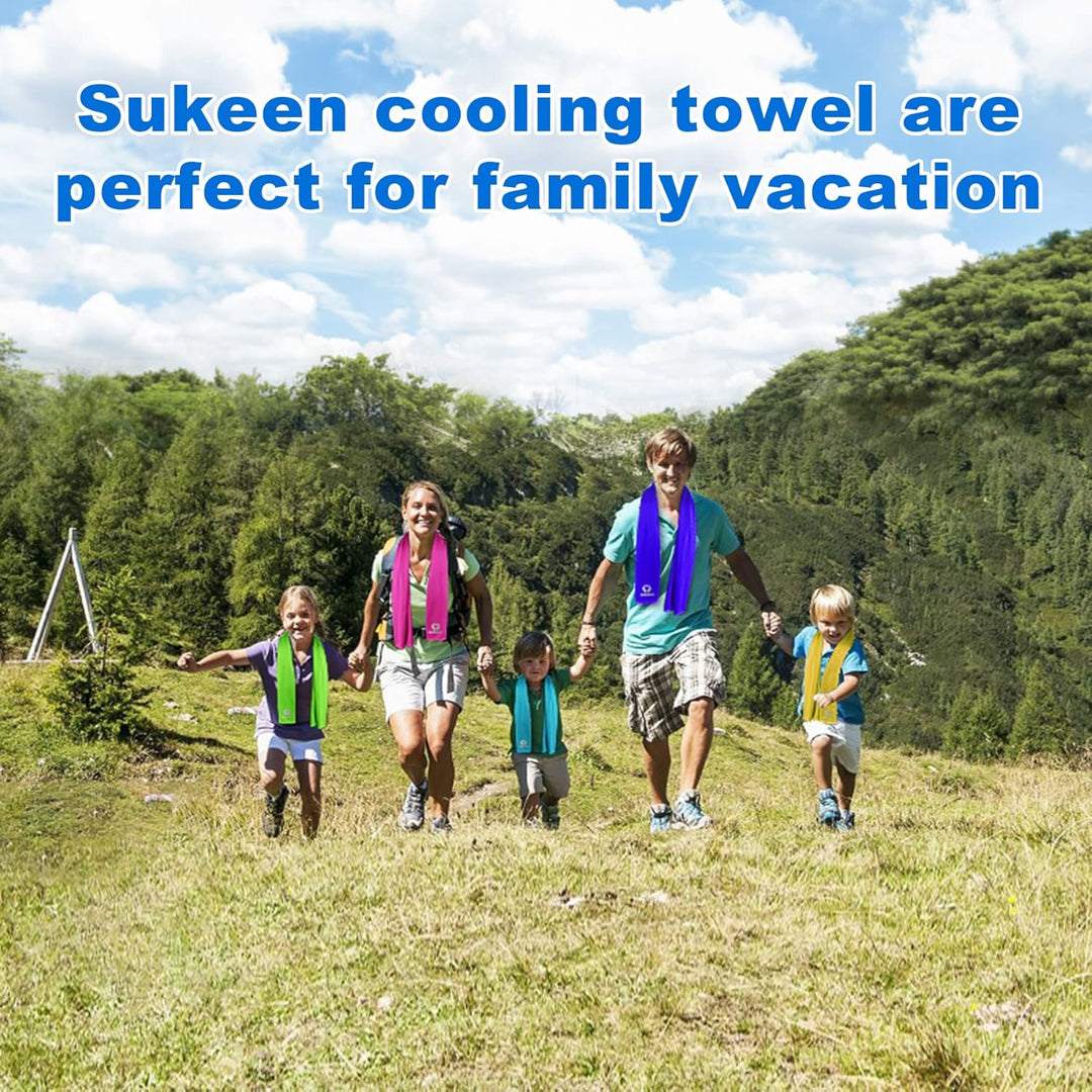 Sukeen Kühltuch Set, kühlendes Handtuch Kühltücher Hals, Handtuch kühlend, Cooling Towel, Kühltücher